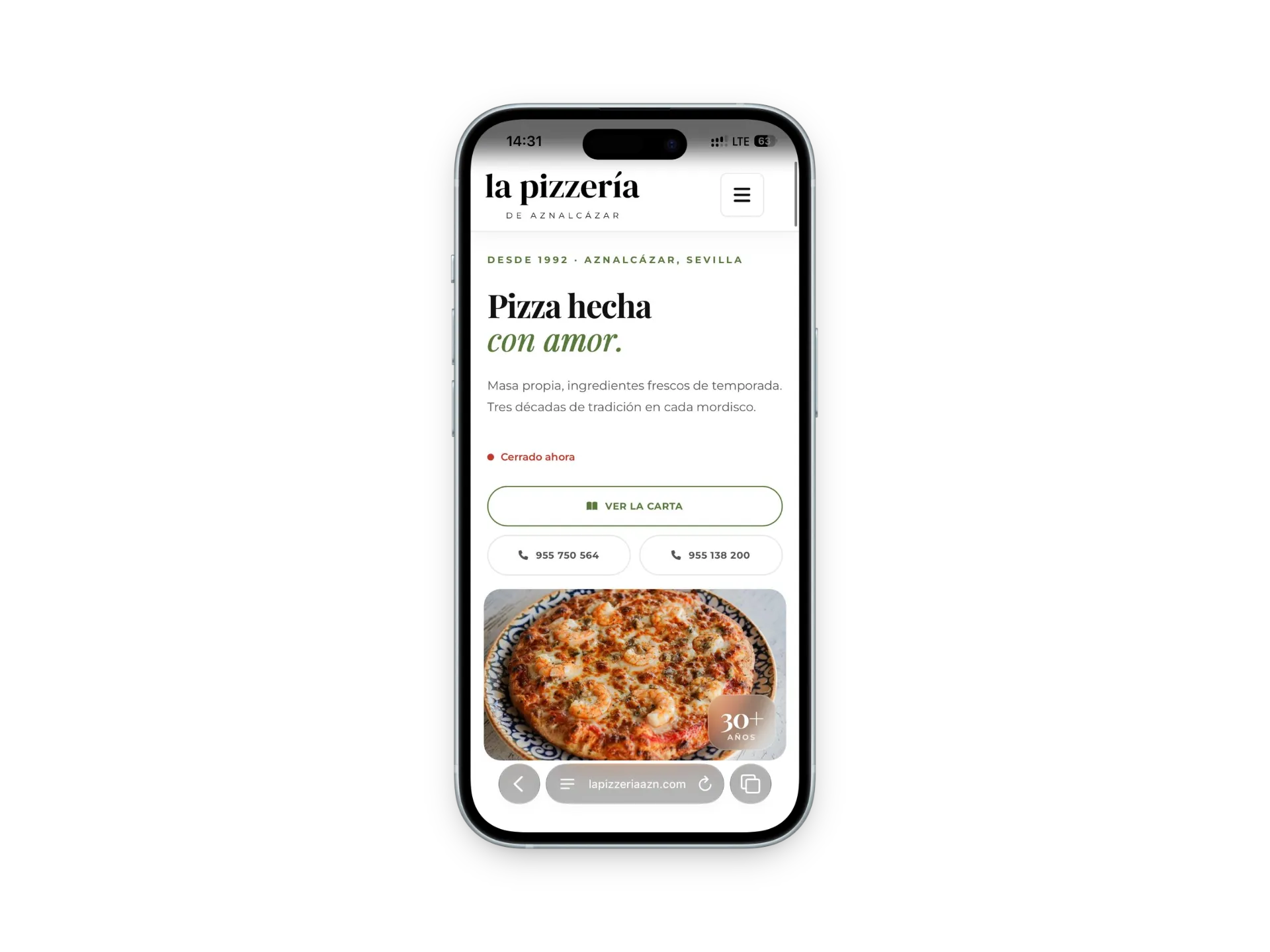 Mobile Vista previa de La Pizzería